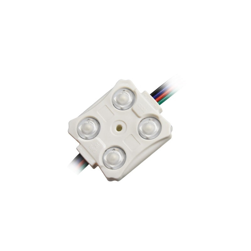 4-LED SMD5050 RGB Backlight Modules 1.44W 6500K – Waterproof IP67, Wide Beam, 10-Pack