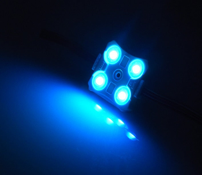 4-LED SMD5050 RGB Backlight Modules 1.44W 6500K – Waterproof IP67, Wide Beam, 10-Pack