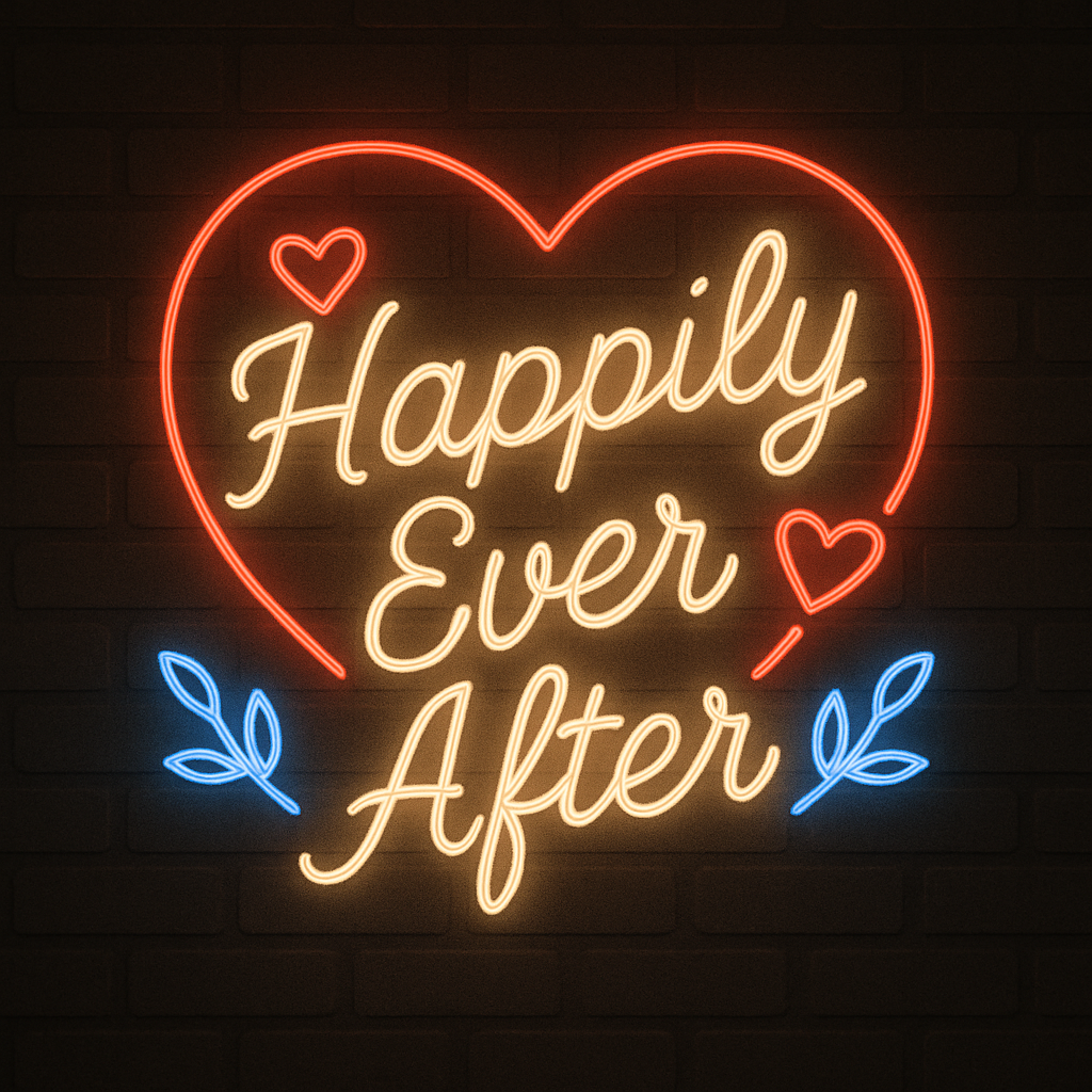 Happily ever after neon sign