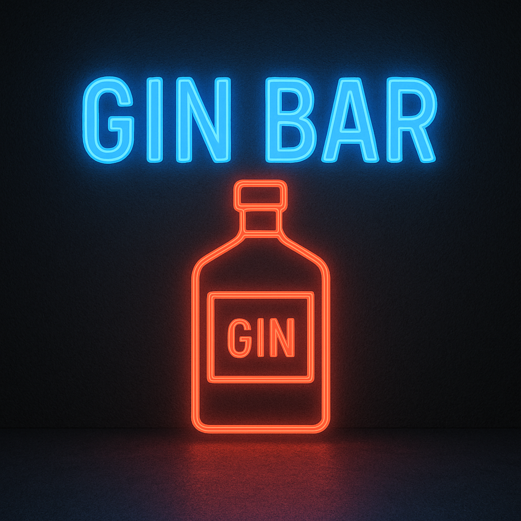 Gin bar neon sign