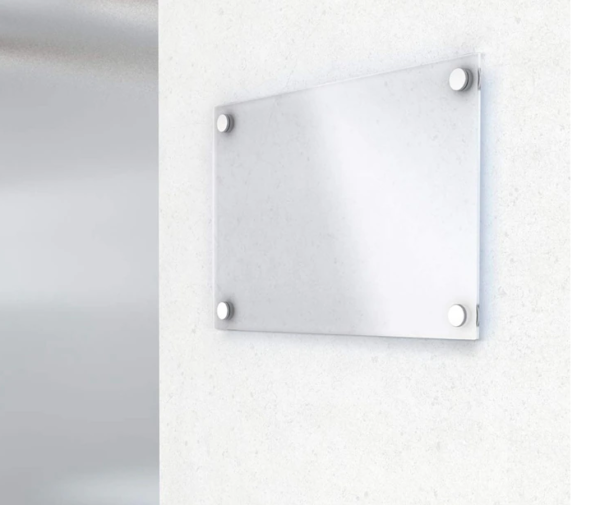 4x Stainless Steel Stand Off Mounts | 20mm | For Acrylic Displays