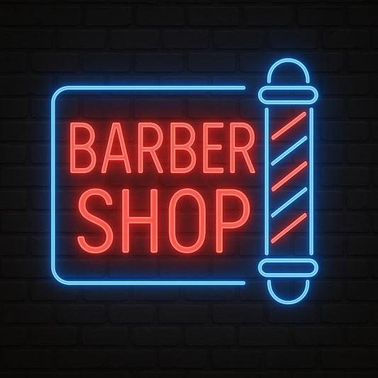 Barber shop neon sign