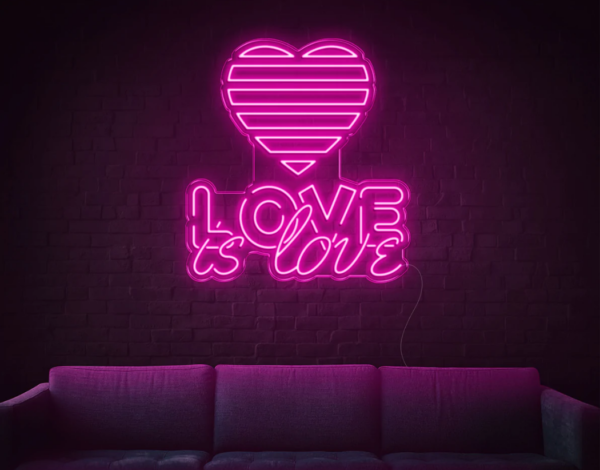 LOVE IS LOVE LED Neon Sign | Custom Color Choice


